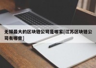 无锡最大的区块链公司是哪家[江苏区块链公司有哪些]