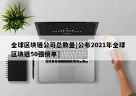 全球区块链公司总数量[公布2021年全球区块链50强榜单]